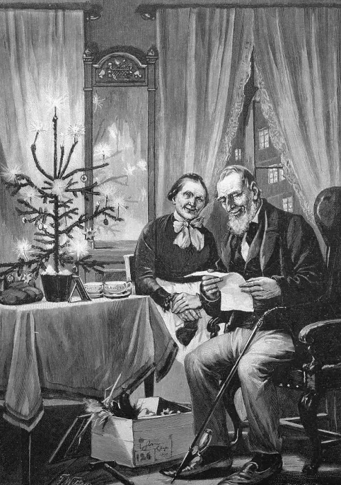 Framed Print : Grandparents reading the Christmas list of their grandchildren Framed Print : Grandparents reading the Christmas list of their grandchildren