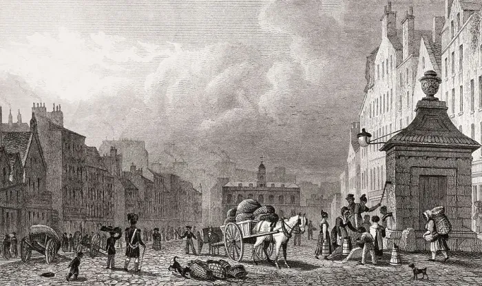 Framed Print : The Grass Market, looking West