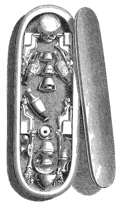 Framed Print : Grave goods of an ancient Greek coffin