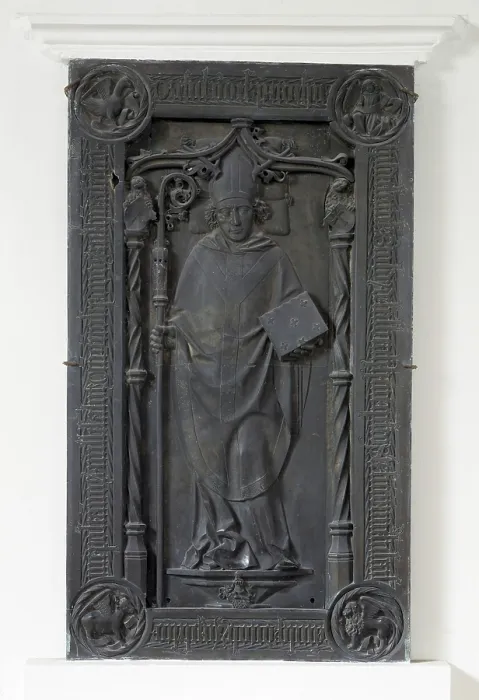 Framed Print : Grave slab of Bishop Barthold von Landsberg Framed Print : Grave slab of Bishop Barthold von Landsberg