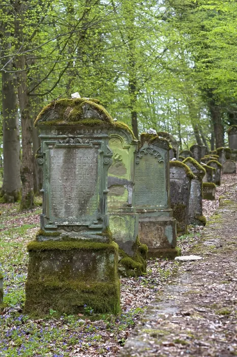 Framed Print : Grave stones built on a Jewish cemetery in the 16th century