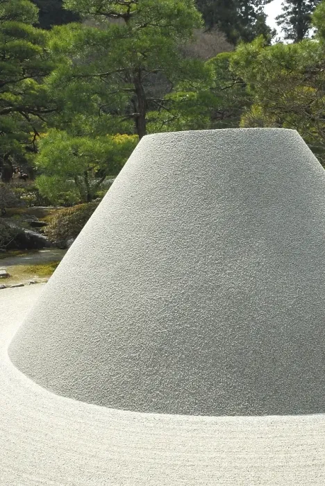 Framed Print : Gravel hill, Zen garden, garden art