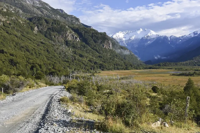 Framed Print : Gravel road, Puerto Rio Tranquilo