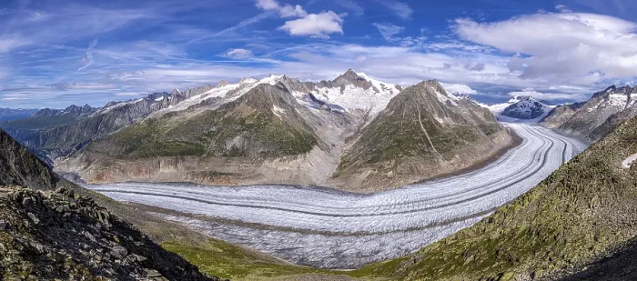 Framed Print : The Great Aletsch glacier, Canton of Valais