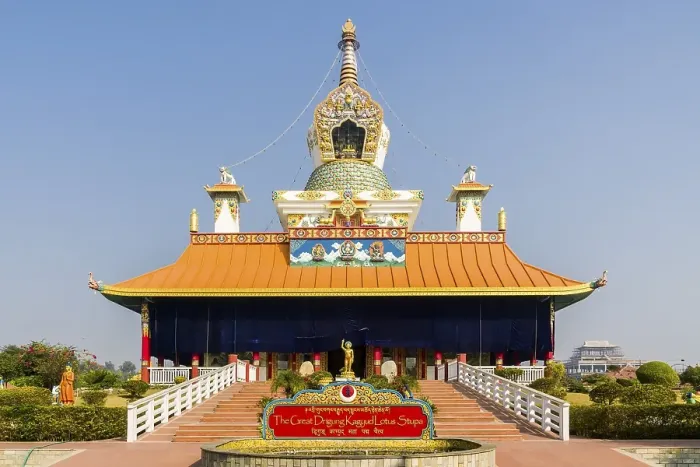 Framed Print : Great Drigung Kagyud Lotus Stupa
