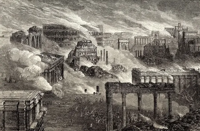 Framed Print : The Great Fire of Rome, 64 AD