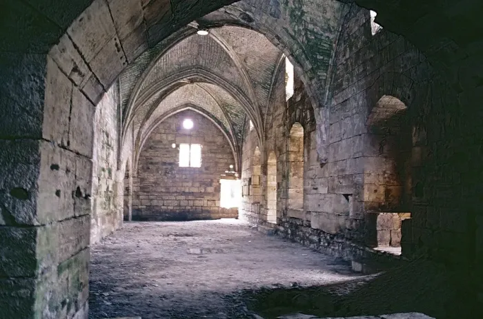 Framed Print : The great hall, cross-ribbed vault, castle, Krak des Chevaliers, Homs, Syria, May 1987, vintage, retro, old, historical, Asia Framed Print : The great hall, cross-ribbed vault, castle, Krak des Chevaliers, Homs, Syria, May 1987, vintage, retro, old, historical, Asia