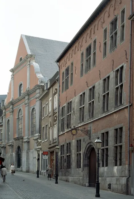 Framed Print : Great House of Aachen (newspaper museum) and monastery church