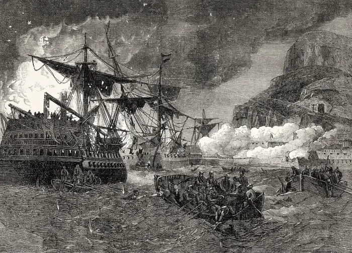 Framed Print : Great Siege of Gibraltar, the great attack on Gibraltar