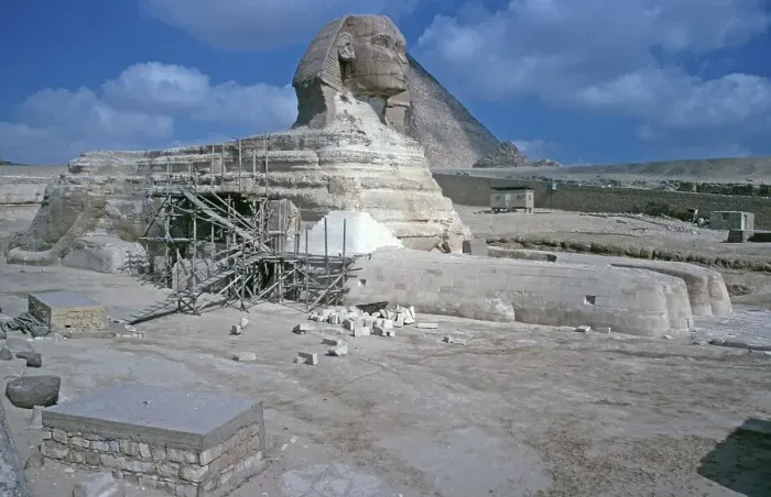 Framed Print : Great Sphinx of Giza, construction site Framed Print : Great Sphinx of Giza, construction site