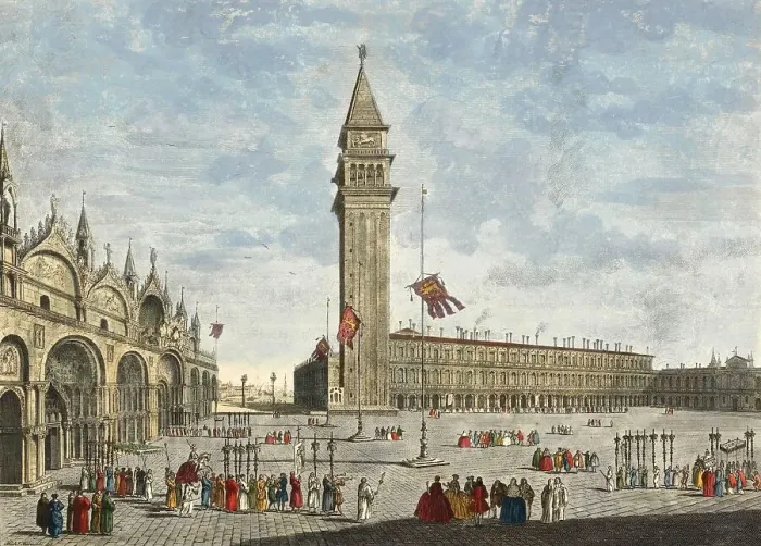 Framed Print : The Great Square or St Marks Square seen from the Great Clock