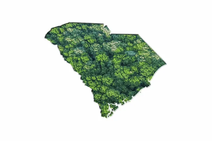 Framed Print : Green Forest Map of South Carolina Framed Print : Green Forest Map of South Carolina