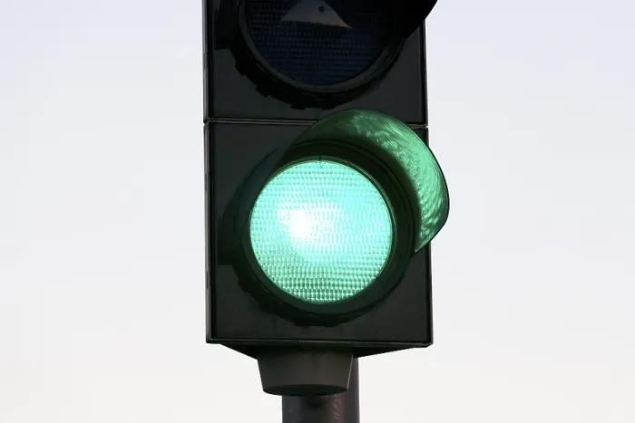 Framed Print : Green traffic light, North Rhine-Westphalia