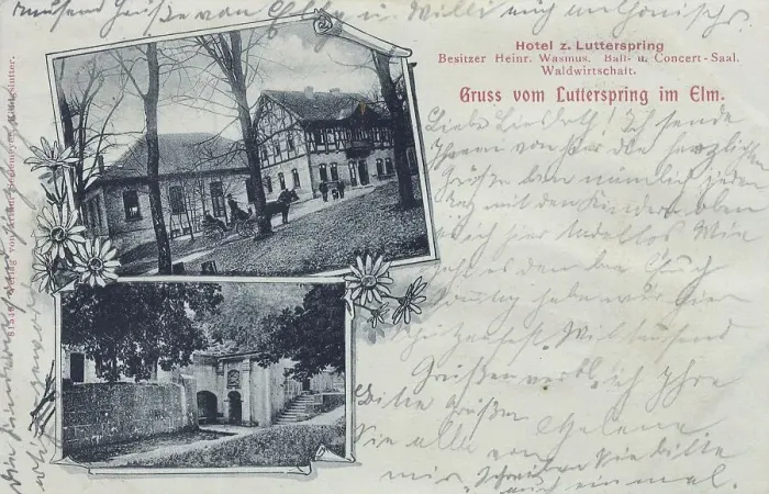Framed Print : Greeting from the Lutterspring in the Elm