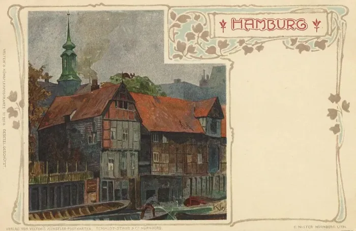 Framed Print : Greetings from Hamburg, Germany