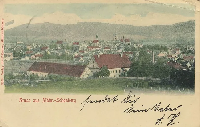 Framed Print : Greetings from Schoenberg in Moravia Framed Print : Greetings from Schoenberg in Moravia