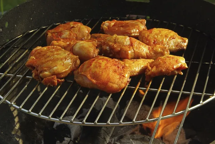 Framed Print : Grilling, barbecue