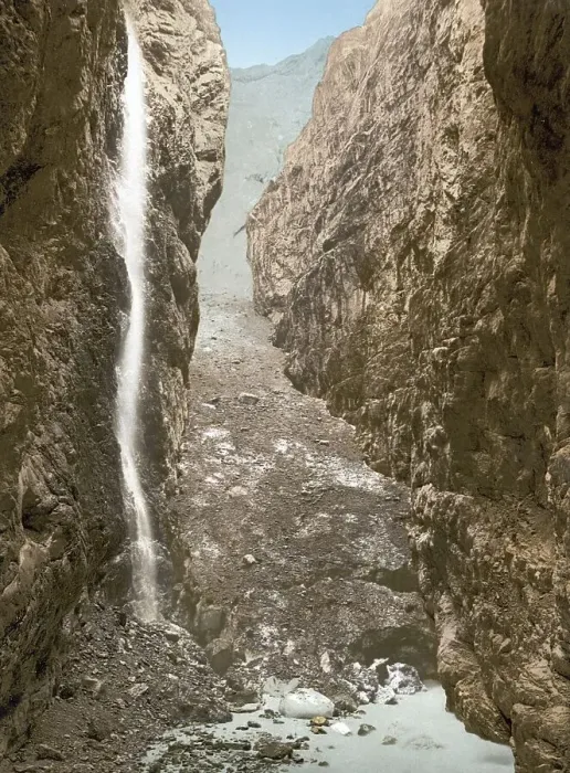 Framed Print : Grindelwald, Grotto, II, with waterfall Framed Print : Grindelwald, Grotto, II, with waterfall