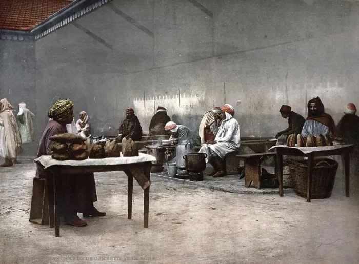 Framed Print : Grocer in Bona, Algeria, ca 1890