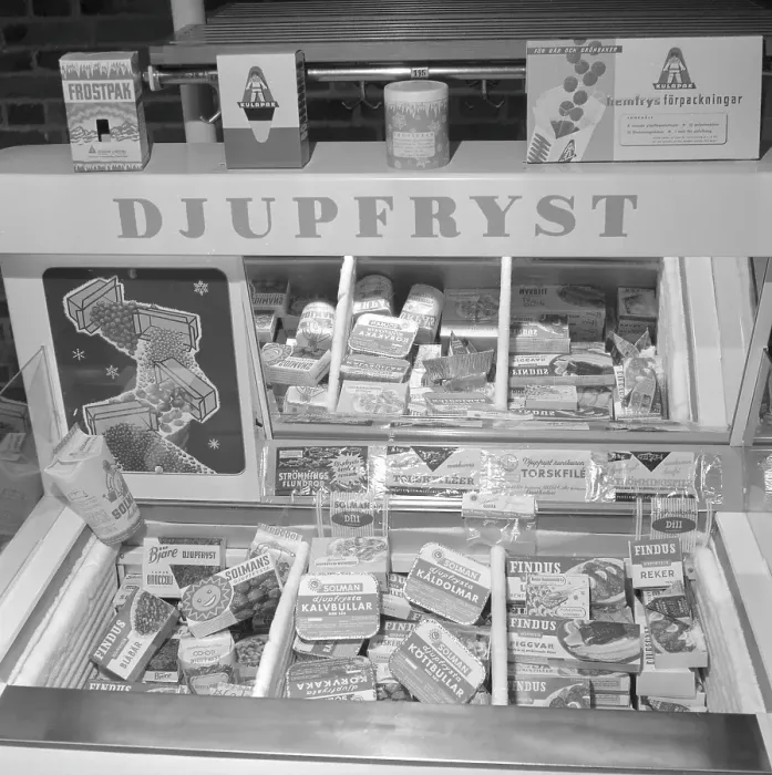 Framed Print : A grocery store and a freezer with frozen goods Framed Print : A grocery store and a freezer with frozen goods