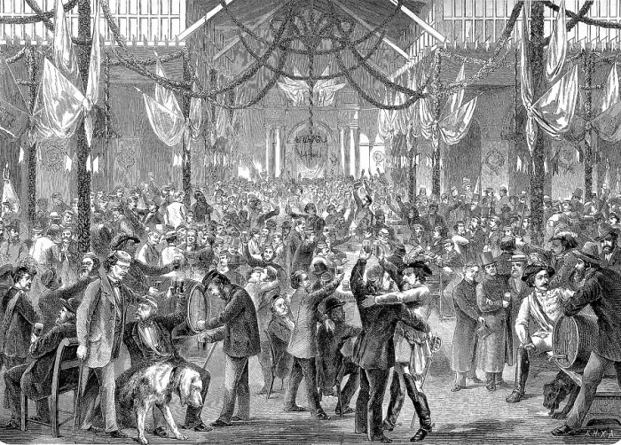 Framed Print : Grosses Commercium, a traditional academic banquet