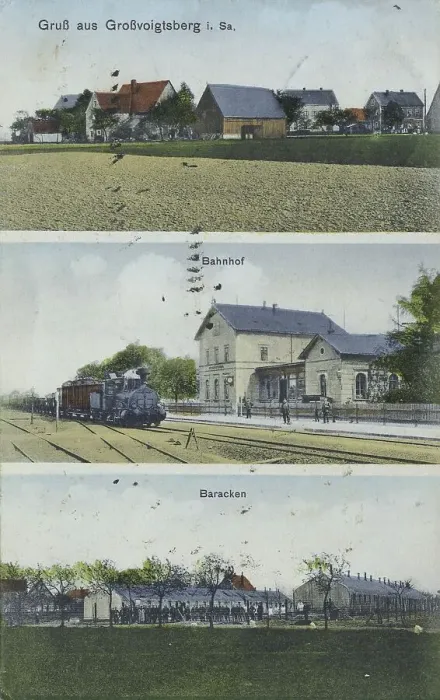 Framed Print : Grossvoigtsberg, railway station Framed Print : Grossvoigtsberg, railway station