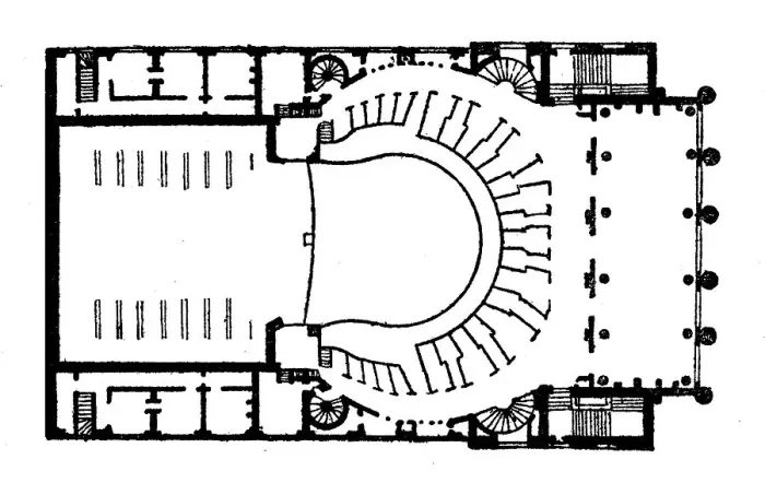 Framed Print : Ground plan of the Opera-Comique