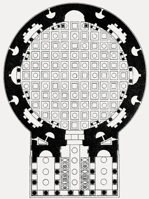 Framed Print : Ground plan of the Pantheon, Rome, Italy, Europe Framed Print : Ground plan of the Pantheon, Rome, Italy, Europe