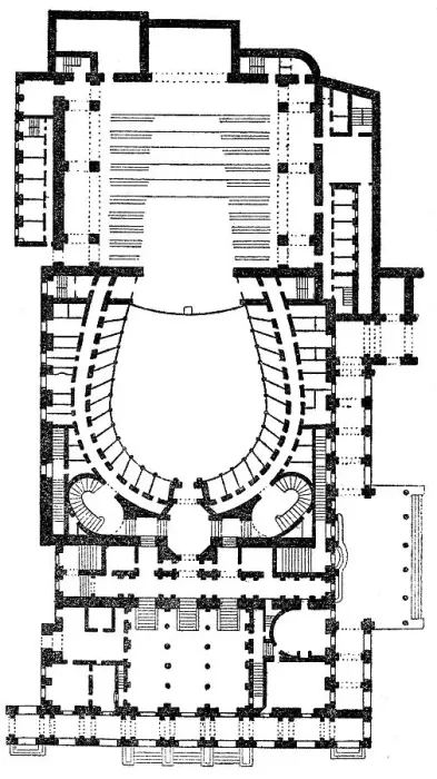 Framed Print : Ground plan of the Teatro Carlo Felice
