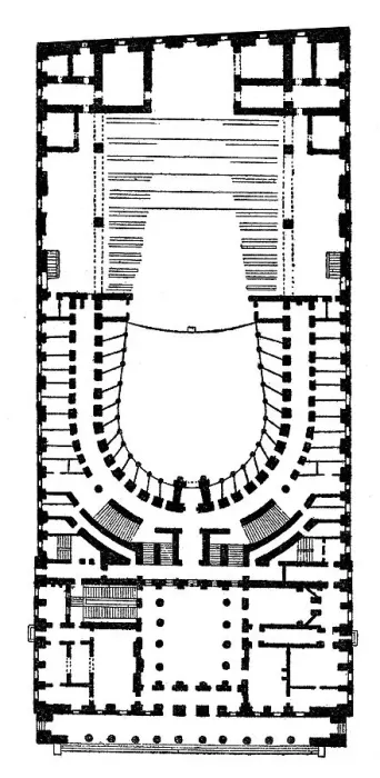 Framed Print : Ground plan of Teatro Regio di Parma Framed Print : Ground plan of Teatro Regio di Parma