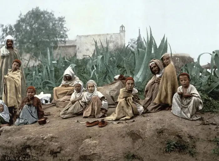 Framed Print : Group of Arabs, Algiers, Algeria Framed Print : Group of Arabs, Algiers, Algeria
