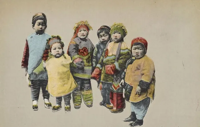 Framed Print : A Group of Children in China, 1915 Framed Print : A Group of Children in China, 1915
