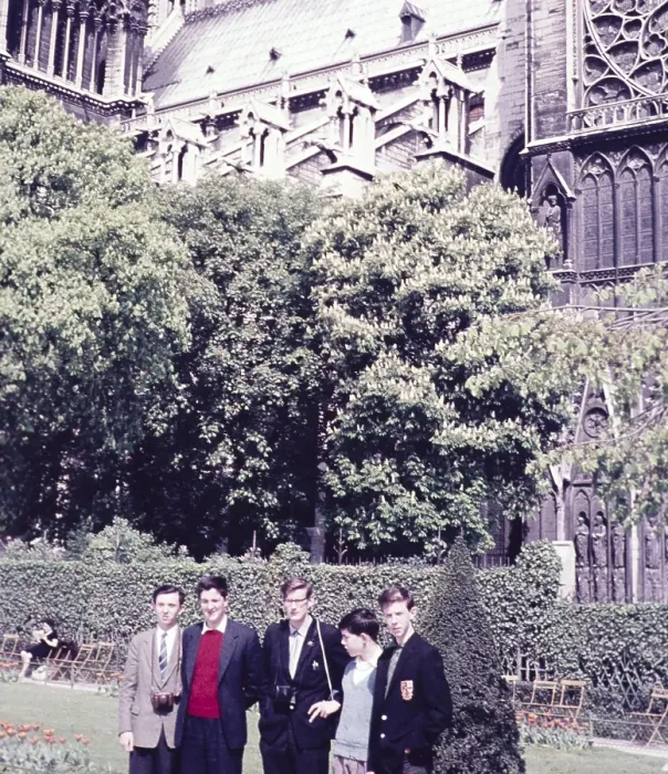 Framed Print : Group of senior secondary schoolboys on educational trip at Notre Dame, Paris, France, c 1960, Europe Framed Print : Group of senior secondary schoolboys on educational trip at Notre Dame, Paris, France, c 1960, Europe