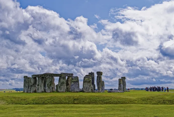 Framed Print : A group of tourists visits Stonehenge Framed Print : A group of tourists visits Stonehenge