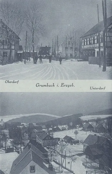 Framed Print : Grumbach im Erzbebirge, Oberdorf and Unterdorf Framed Print : Grumbach im Erzbebirge, Oberdorf and Unterdorf
