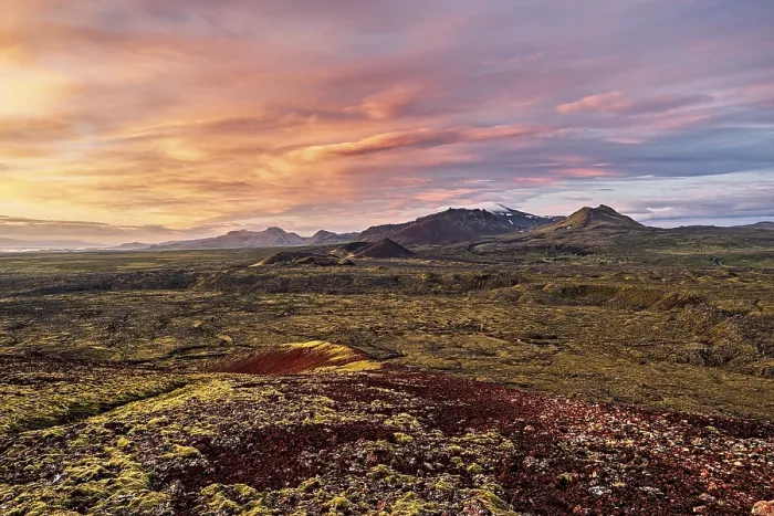 Framed Print : Grundarfjordur mountains in Snaefellsnes peninsula at sunrise