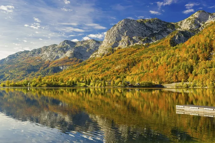 Framed Print : Grundlsee in autumn, salzkammergut