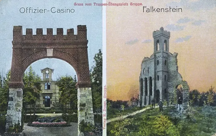 Framed Print : Gruppe military training area, officers casino and Falkenstein ruins Framed Print : Gruppe military training area, officers casino and Falkenstein ruins