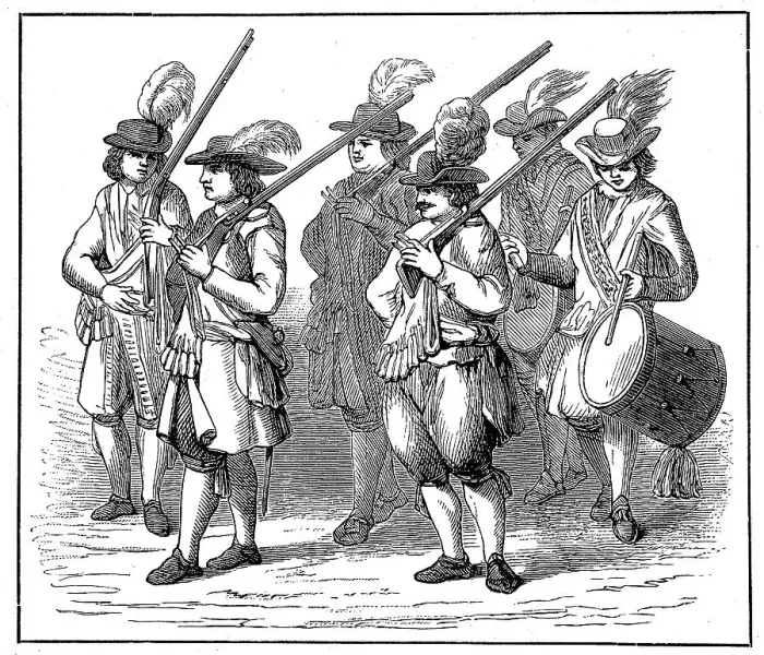 Framed Print : Guard soldiers from Holland around 1690