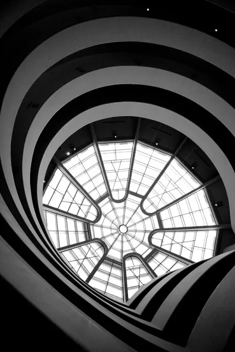 Framed Print : Guggenheim Museum, detail, Fifth Avenue