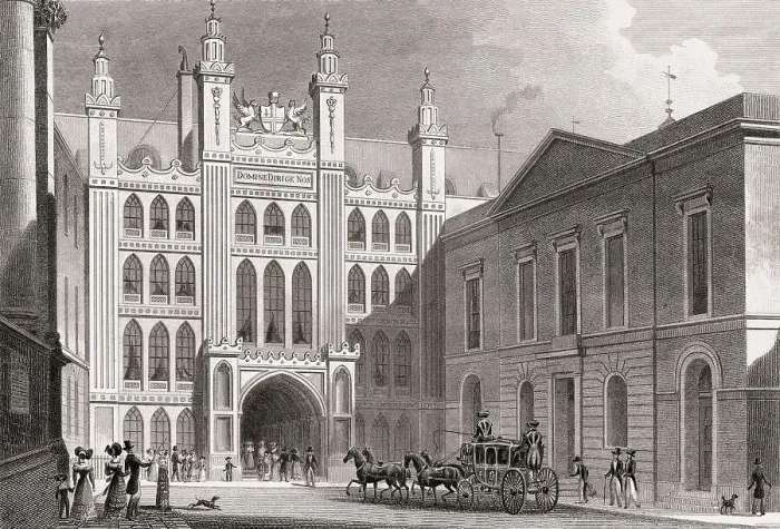 Framed Print : Guildhall, London, illustration by Th Framed Print : Guildhall, London, illustration by Th