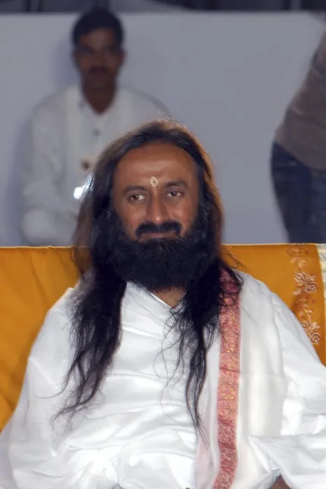 Framed Print : Gurudev Sri Sri Ravi Shankar at yoga camp