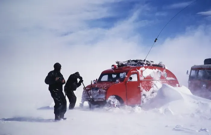 Framed Print : GUSI Bombardier B 12 snowmobile, Gudmundur Jonasson travel company Adventure Arctic Expedition to the frozen ice cap, Iceland, 1972, Europe