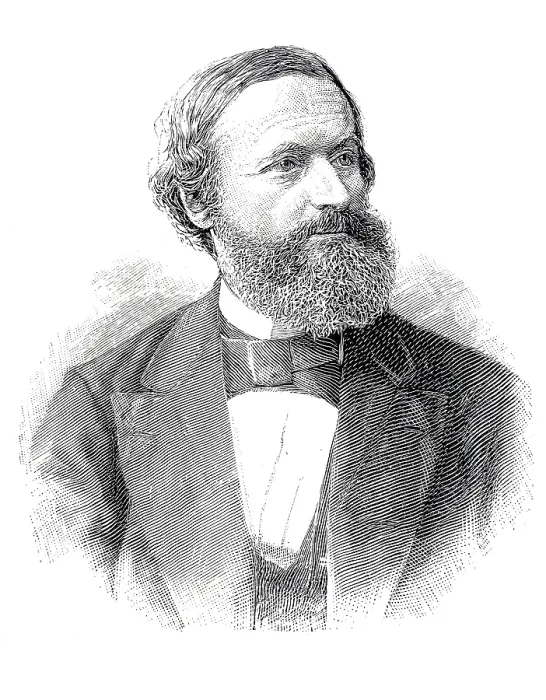 Framed Print : Gustav Robert Kirchhoff (b. 12 March 1824 in Konigsberg)