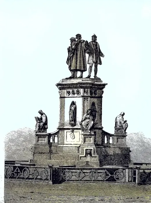 Framed Print : The Gutenberg Monument in Frankfurt am Main