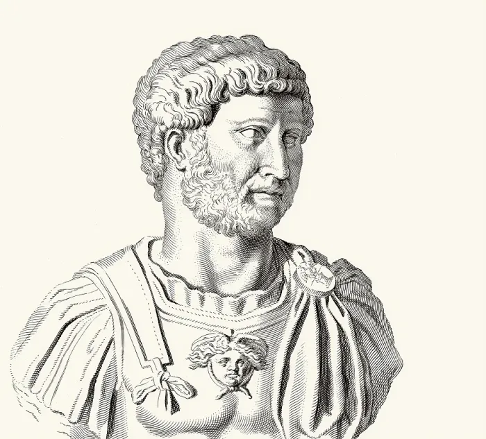 Framed Print : Hadrian or Publius Aelius Hadrianus Augustus, 76 - 138, Roman emperor, digitally edited Framed Print : Hadrian or Publius Aelius Hadrianus Augustus, 76 - 138, Roman emperor, digitally edited
