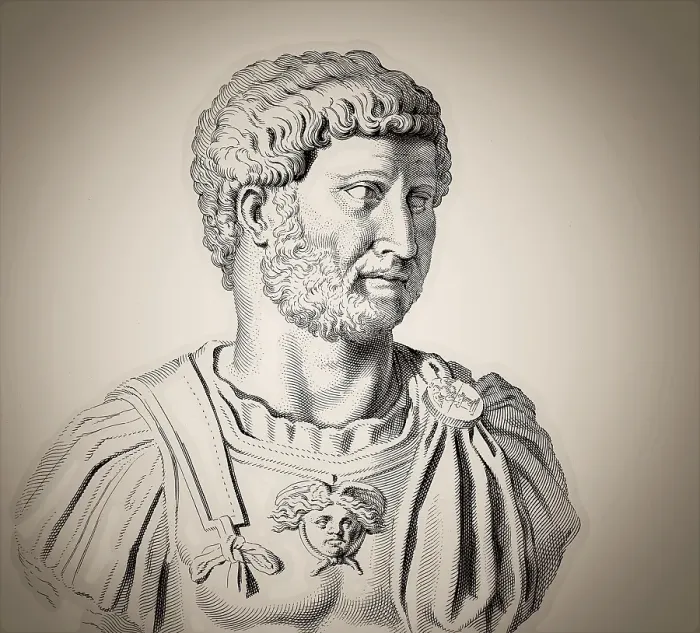 Framed Print : Hadrian or Publius Aelius Hadrianus Augustus, 76 - 138, Roman emperor, digitally edited Framed Print : Hadrian or Publius Aelius Hadrianus Augustus, 76 - 138, Roman emperor, digitally edited