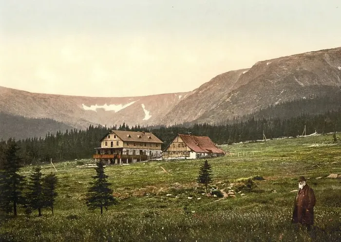 Framed Print : Haideschloss and Schingelbaude in the KrkonoTe Mountains