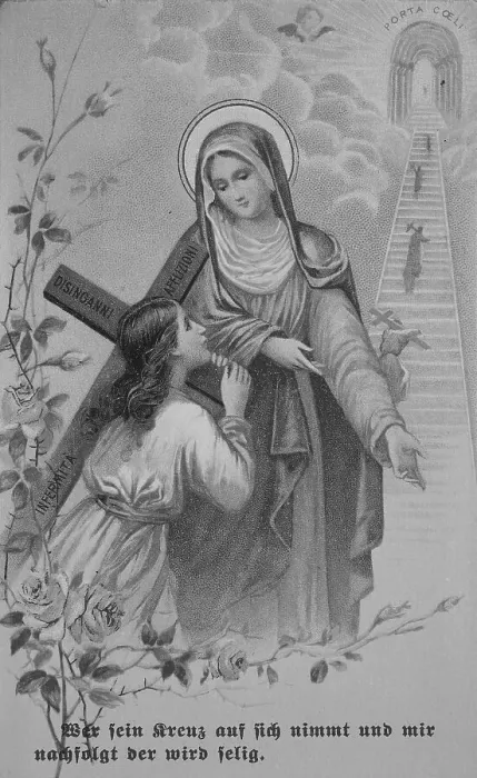 Framed Print : Hail Mary, He who takes up his cross and follows me will be blessed Framed Print : Hail Mary, He who takes up his cross and follows me will be blessed