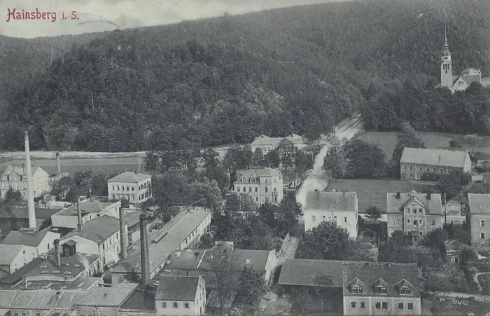 Framed Print : Hainsberg in Saxony, Germany, view around 1900-1910 Framed Print : Hainsberg in Saxony, Germany, view around 1900-1910